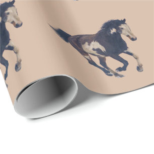 Papel De Regalo Caballo de pintura Pinto americano de Galloping Wi