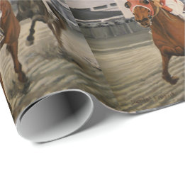 Papel De Regalo Caballo de Raza Toroughbred gana clásico