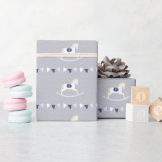Papel De Regalo Caballo de Rocas Azules