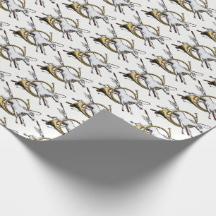 Papel De Regalo Caballo ecuestre preppy saltando a través del colo