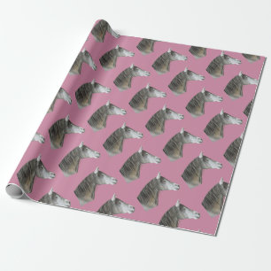 Papel De Regalo Caballo gris