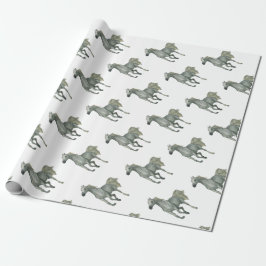 Papel De Regalo Caballo gris corriente