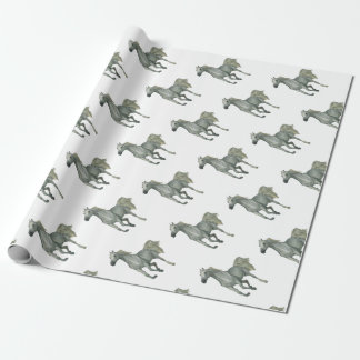 Papel De Regalo Caballo gris corriente