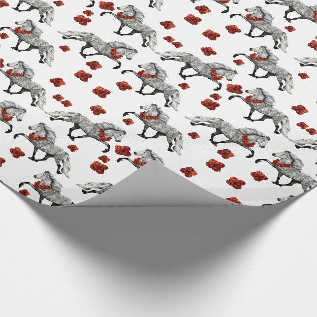 Papel De Regalo Caballo islandés carismático para Navidades (Esquina)