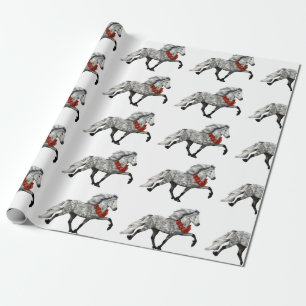Papel De Regalo Caballo islandés de Navidad