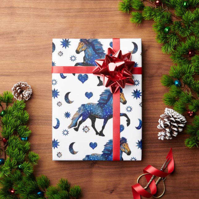 Papel De Regalo Caballo islandés de peaje carismático nocturno (Regalo de vacaciones)