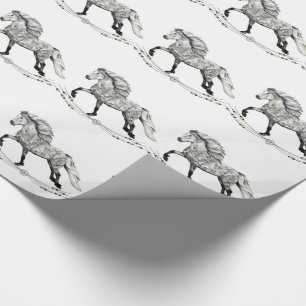 Papel De Regalo Caballo islandés gris