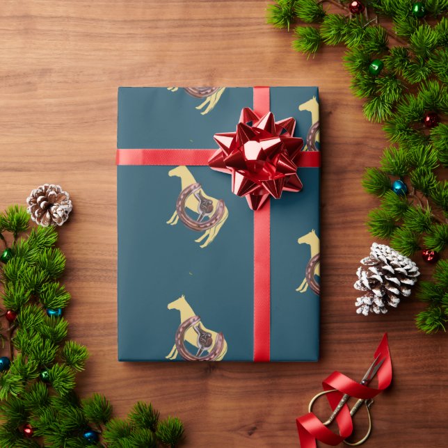 Papel De Regalo caballo, montura de zapato de caballo (Regalo de vacaciones)