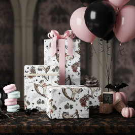 Papel De Regalo Caballo rosa rosado vintage Gótico