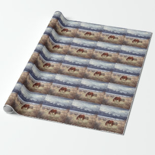 Papel De Regalo Caballo salvaje: El paisaje invernal de Nevada.