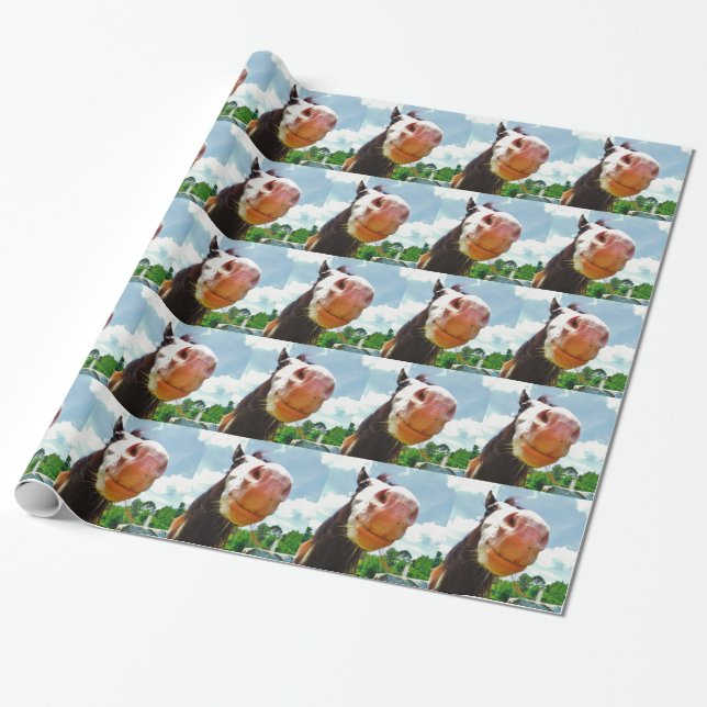 Papel De Regalo Caballo sonriente (Desenrollado)