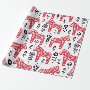 Papel De Regalo Caballo sudoroso folclórico sin costuras.