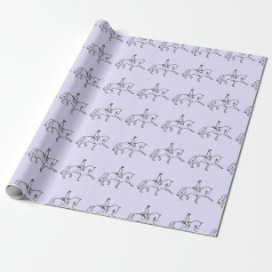 Papel De Regalo Caballo y jinete de Dressage