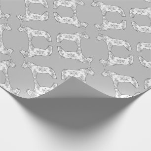 Papel De Regalo Caballos blancos y negros