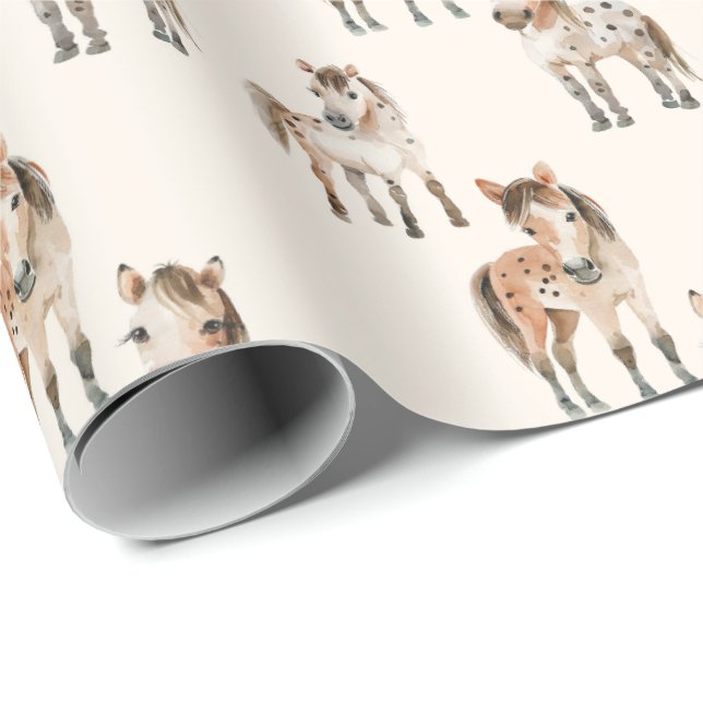 Papel De Regalo Caballos de bebé (Esquina del rollo)