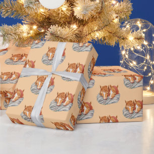 Papel De Regalo Caballos gemelos con contrabando