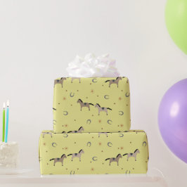 Papel De Regalo Caballos Lindos y Herraduras Cumpleaños Infantiles
