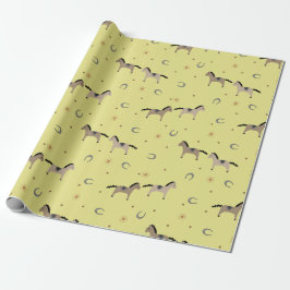 Papel De Regalo Caballos Lindos y Herraduras Cumpleaños Infantiles
