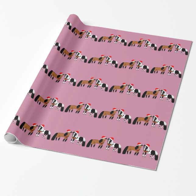 Papel De Regalo Caballos navidades (Desenrollado)