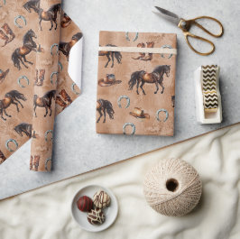 Papel De Regalo Caballos occidentales