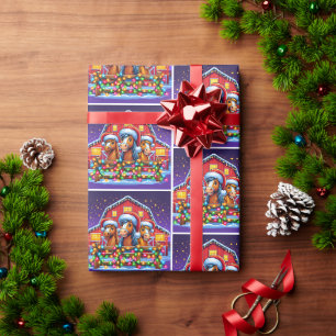 Papel De Regalo Caballos personalizados En Los Navidades De La Gra