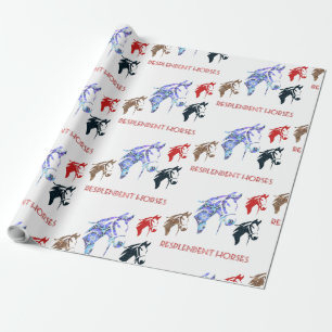 Papel De Regalo caballos resplandecientes