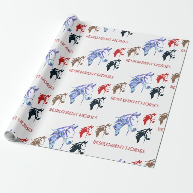 Papel De Regalo caballos resplandecientes (Desenrollado)