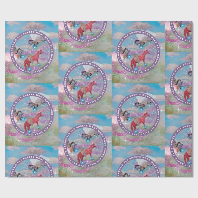 Papel De Regalo caballos volando (Superficie plana)