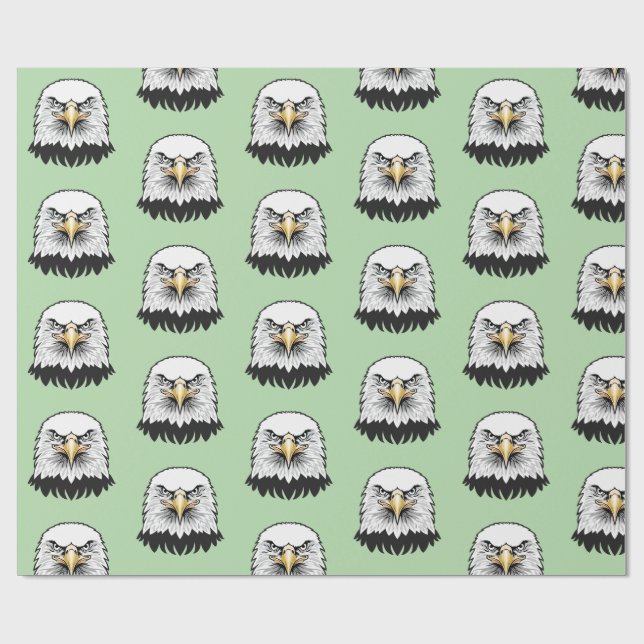 Papel De Regalo Cabeza de águila calva (Superficie plana)