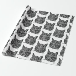 Papel De Regalo Cabeza de gato ornamental