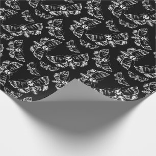 Papel De Regalo Cabeza de Halcón Moth Skull Gótico de Muertes de C