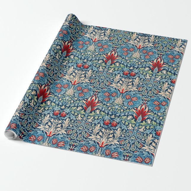 Papel De Regalo Cabeza de serpiente, William Morris (Desenrollado)