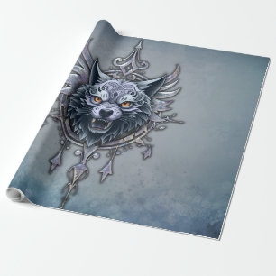 Papel De Regalo Cabeza mística de lobo.