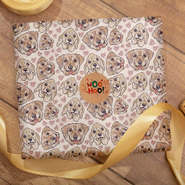 Papel De Regalo Cabeza Personalizado de Labrador Recuperador a man