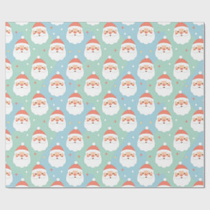 Papel De Regalo Cabezas de Santa Regordetes y Lindas en Pastel sin