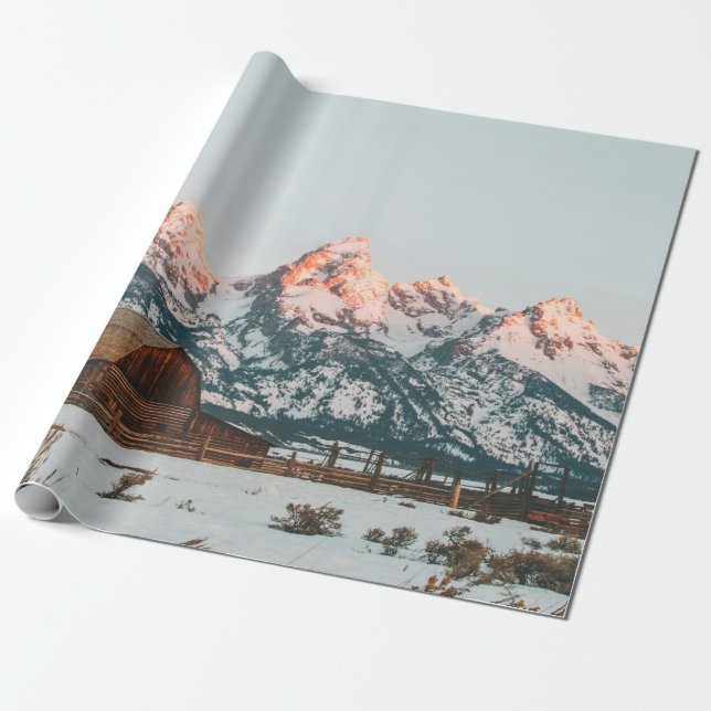 Papel De Regalo Cabina del amanecer en el parque nacional de Grand (Desenrollado)