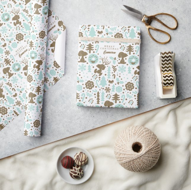 Papel De Regalo Cacahuetes | Patrón de Navidades escarpados (Artesanía)