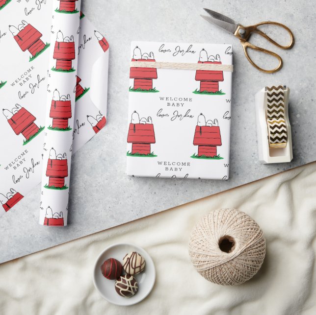 Papel De Regalo Cacahuetes | Snoopy Dog House | Baby Shower (Artesanía)