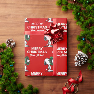 Papel De Regalo Cacahuetes   Snoopy for Holidays   Añadir su nombr