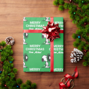 Papel De Regalo Cacahuetes Snoopy for Holidays Añadir su nombr