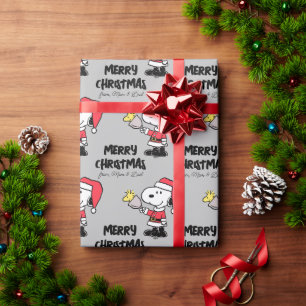 Papel De Regalo Cacahuetes   Snoopy & Woodstock Ho   Añadir su nom