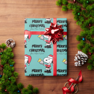 Papel De Regalo Cacahuetes   Snoopy & Woodstock Ho   Añadir su nom