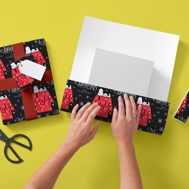 Papel De Regalo Cacahuetes | Soñador navideño de Snoopy (Subido por el creador)