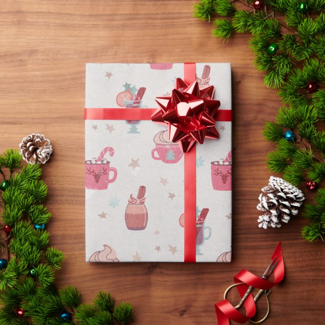 Papel De Regalo Cacao Acogedor (Regalo de vacaciones)