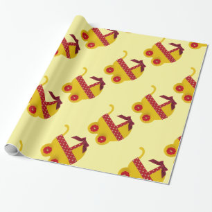 Papel De Regalo Cacería de bebé amarilla y roja