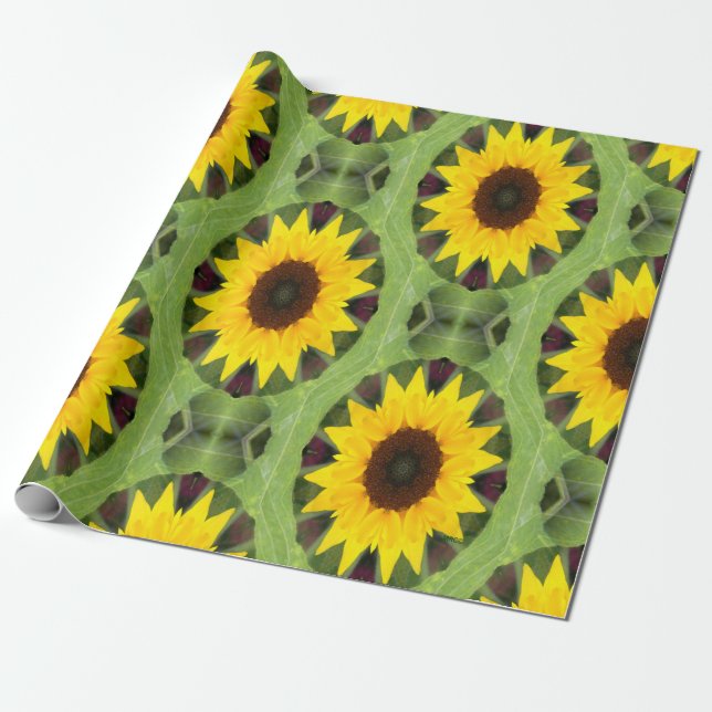 Papel De Regalo Cacerolas de girasoles... (Desenrollado)