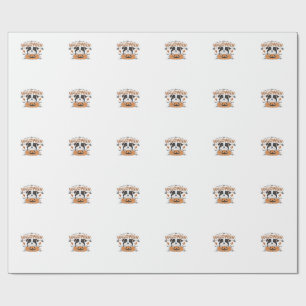 Papel De Regalo Cachorro Adorable en Calabaza � Ilustración de Per