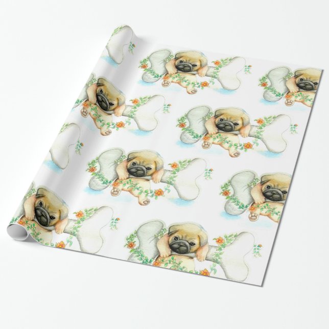Papel De Regalo Cachorro con hueso (Desenrollado)