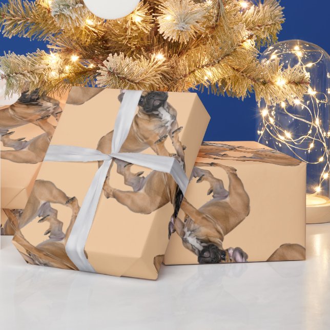 Papel De Regalo cachorro de Bulldog Francés (Vacaciones)