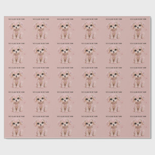 Papel De Regalo Cachorro de cristal rosa lindo